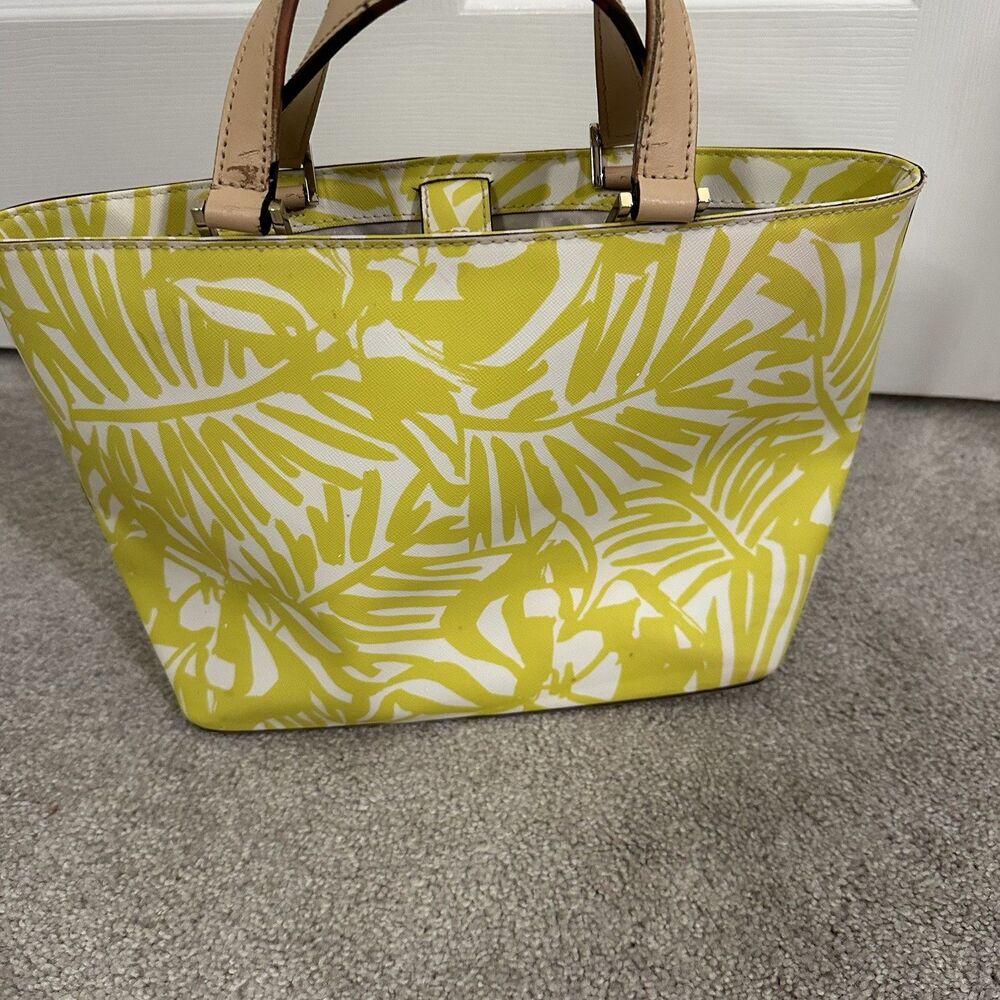 Kate Spade NewYork Yellow Grant Street Jules Grainy Vinyl Leather Tote - Picture 9 of 11